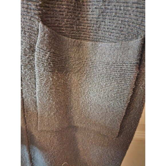 Pink Rose Women's Cardigan Knit Pockets Open Front Black Size Large - Picture 6 of 9